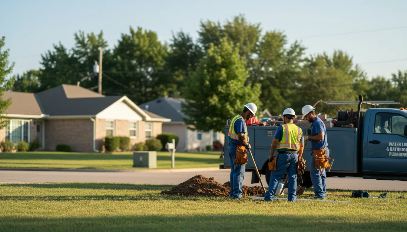 Residential water line and bathroom plumbing service in Holbrook, MA
